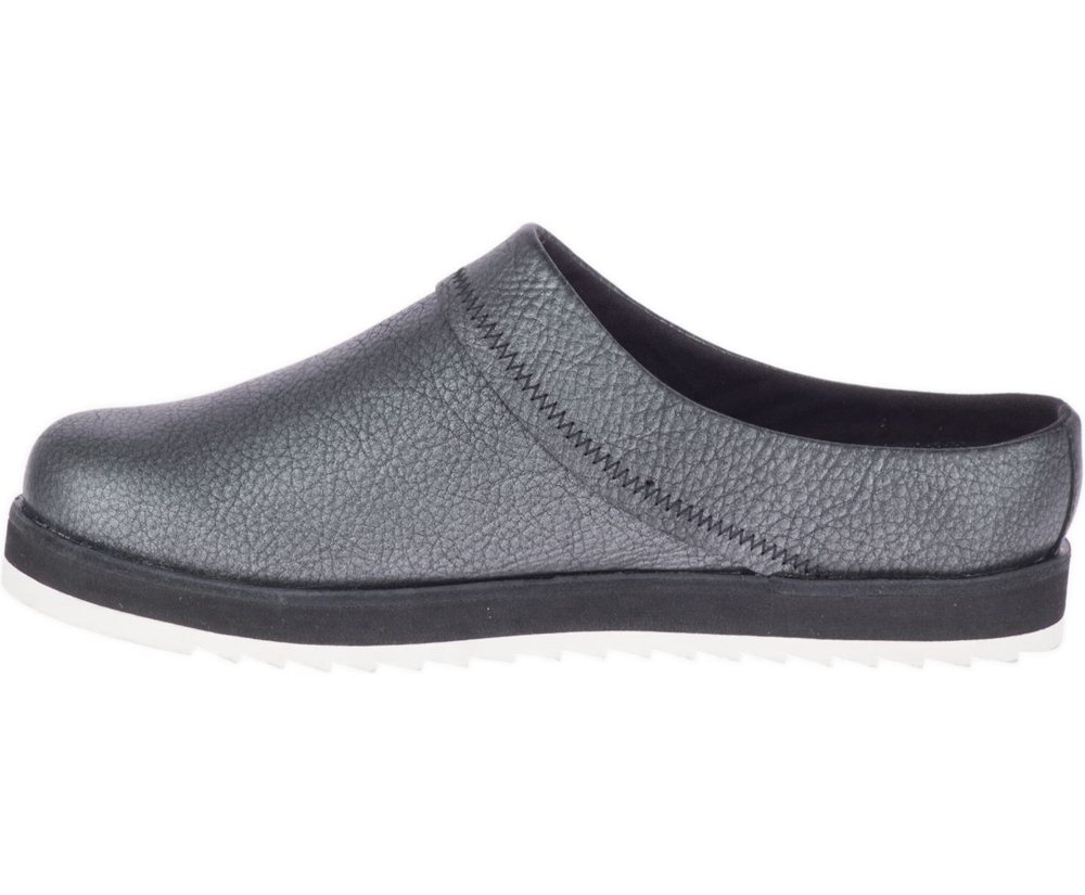 Merrell Slip Ons Black - Juno Clog Leather - Womens 94HETKSZU